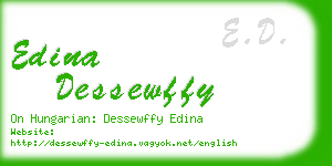 edina dessewffy business card